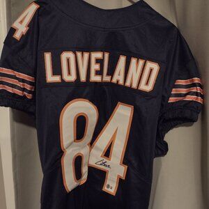 NFL Chicago Bears Colton Loveland autographed jersey with COA size XL